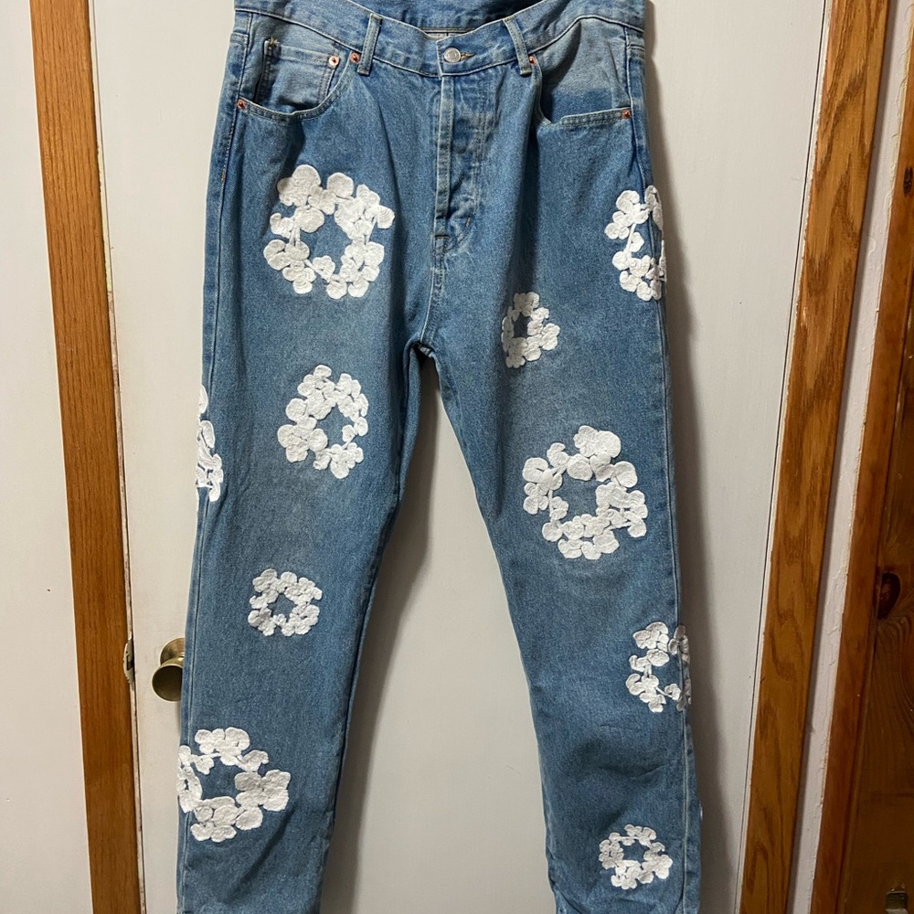 Denim tears cotton wreath jeans 36x32
